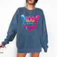 Baseball Ice Cream Drip 100 Days Of School Boys Girls 100th Comfort Colors Sweatshirt Blue Jean Baseball Ice Cream Drip 100 Days Of School Boys Girls 100th Comfort Colors Sweatshirt Blue Jean