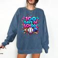 Baseball Ice Cream Drip 100 Days Of School Student Teacher Comfort Colors Sweatshirt Blue Jean Baseball Ice Cream Drip 100 Days Of School Student Teacher Comfort Colors Sweatshirt Blue Jean