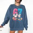 Baseball Ice Cream Drip 67 Hands Six Seven Boys Comfort Colors Sweatshirt Blue Jean