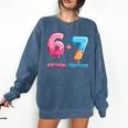 Baseball Ice Cream Drip 67 Official Teenager 13th Birthday Comfort Colors Sweatshirt Blue Jean