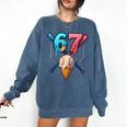 Baseball Ice Cream Drip 67 Six Seven Gen Alpha Slang Meme Comfort Colors Sweatshirt Blue Jean Baseball Ice Cream Drip 67 Six Seven Gen Alpha Slang Meme Comfort Colors Sweatshirt Blue Jean