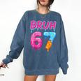 Baseball Ice Cream Drip Number 67 Player Or 67th Birthday Comfort Colors Sweatshirt Blue Jean