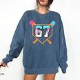 Baseball Ice Cream Drip Number 67 Player Six Seven Meme 6 7 Comfort Colors Sweatshirt Blue Jean Baseball Ice Cream Drip Number 67 Player Six Seven Meme 6 7 Comfort Colors Sweatshirt Blue Jean