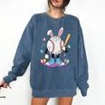 Baseball Ice Cream Drip Youth Boys Cute Easter Sports Comfort Colors Sweatshirt Blue Jean