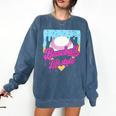 Baseball Life Lifestyle Home Plate Ice Cream Drip Men Boys Comfort Colors Sweatshirt Blue Jean