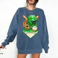 Baseball Life Style Ice Cream Drip Green Comfort Colors Sweatshirt Blue Jean Baseball Life Style Ice Cream Drip Green Comfort Colors Sweatshirt Blue Jean