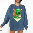 Baseball Life Style Ice Cream Drip Green Premium Tri-Blend Comfort Colors Sweatshirt Blue Jean Baseball Life Style Ice Cream Drip Green Premium Tri-Blend Comfort Colors Sweatshirt Blue Jean