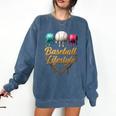 Baseball Lifestyle Drip Comfort Colors Sweatshirt Blue Jean