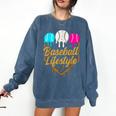 Baseball Lifestyle Baseball Drip Icecream Comfort Colors Sweatshirt Blue Jean