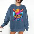 Baseball Lifestyle Drip Icecream Comfort Colors Sweatshirt Blue Jean Baseball Lifestyle Drip Icecream Comfort Colors Sweatshirt Blue Jean
