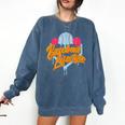 Baseball Lifestyle Home Plate Ice Cream Drip Men Boys Kids Comfort Colors Sweatshirt Blue Jean