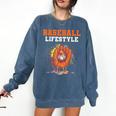 Baseball Lifestyle Ice Cream Drip Baseball Glove Crossed Bat Comfort Colors Sweatshirt Blue Jean Baseball Lifestyle Ice Cream Drip Baseball Glove Crossed Bat Comfort Colors Sweatshirt Blue Jean