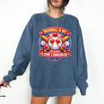 Baseball Is My Love Language Valentine Comfort Colors Sweatshirt Blue Jean