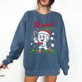 Baseball Mama Christmas Santa Hat Xmas Softball Mom Comfort Colors Sweatshirt Blue Jean Baseball Mama Christmas Santa Hat Xmas Softball Mom Comfort Colors Sweatshirt Blue Jean