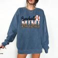 Baseball Mimi Women BallPark Mimi Baseball Mom Mother's Day Comfort Colors Sweatshirt Blue Jean