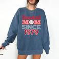 Baseball Mom Since 1979 Comfort Colors Sweatshirt Blue Jean
