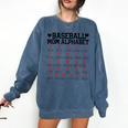 Baseball Mom Alphabet Comfort Colors Sweatshirt Blue Jean Baseball Mom Alphabet Comfort Colors Sweatshirt Blue Jean