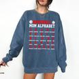 Baseball Mom Alphabet Parent Mama Player Game Sport Fan Comfort Colors Sweatshirt Blue Jean Baseball Mom Alphabet Parent Mama Player Game Sport Fan Comfort Colors Sweatshirt Blue Jean