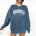Baseball Mom Attitude Cute Baseball Mom's Sport And Athletic Comfort Colors Sweatshirt Blue Jean