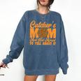 Baseball Mom Catcher's Mom Leopard Softball Mom Comfort Colors Sweatshirt Blue Jean