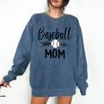 Baseball Mom Cute Arrow Father's Mother's Xmas Day Comfort Colors Sweatshirt Blue Jean