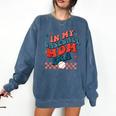 In My Baseball Mom Era Groovy Mom Baseball Mama Mother's Day Comfort Colors Sweatshirt Blue Jean In My Baseball Mom Era Groovy Mom Baseball Mama Mother's Day Comfort Colors Sweatshirt Blue Jean