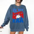 In My Baseball Mom Era Groovy Baseball Mother's Day US Flag Comfort Colors Sweatshirt Blue Jean In My Baseball Mom Era Groovy Baseball Mother's Day US Flag Comfort Colors Sweatshirt Blue Jean