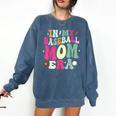 In My Baseball Mom Era Baseball Mama Comfort Colors Sweatshirt Blue Jean