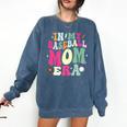 In My Baseball Mom Era Baseball Mama Premium Comfort Colors Sweatshirt Blue Jean