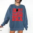 In My Baseball Mom Era Red Comfort Colors Sweatshirt Blue Jean In My Baseball Mom Era Red Comfort Colors Sweatshirt Blue Jean