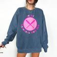 In My Baseball Mom Era Retro Game Day Mom Era 2 Sides Comfort Colors Sweatshirt Blue Jean