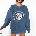 In My Baseball Mom Era Retro Baseball Mom Home Runs Comfort Colors Sweatshirt Blue Jean