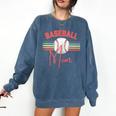 BASEBALL MOM Fun RETRO LOOK Comfort Colors Sweatshirt Blue Jean BASEBALL MOM Fun RETRO LOOK Comfort Colors Sweatshirt Blue Jean