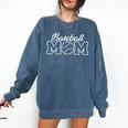 Baseball Mom Gameday Graphic Premium Comfort Colors Sweatshirt Blue Jean