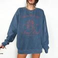 Baseball Mom Home Plate Social Club Mother's Day Comfort Colors Sweatshirt Blue Jean