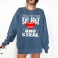 Baseball Mom Humor I Teach My Kids To Hit And Steal Comfort Colors Sweatshirt Blue Jean Baseball Mom Humor I Teach My Kids To Hit And Steal Comfort Colors Sweatshirt Blue Jean