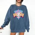 Baseball Mom Loud And Proud Game Day Sport Mother's Day Comfort Colors Sweatshirt Blue Jean