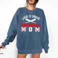 Baseball Mom Loud Proud Quote Game Day Sports Mama Saying Comfort Colors Sweatshirt Blue Jean