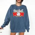 Baseball Mom Mother's Day For Mom Game Day Outfit Comfort Colors Sweatshirt Blue Jean