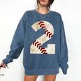 Baseball Mom Baseball Parent Number Two Baseball Gear 2 Comfort Colors Sweatshirt Blue Jean