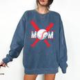 Baseball Mom Red Comfort Colors Sweatshirt Blue Jean Baseball Mom Red Comfort Colors Sweatshirt Blue Jean