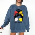 Baseball Mom Softball Mom Of Both Messy Bun Mother's Day Comfort Colors Sweatshirt Blue Jean Baseball Mom Softball Mom Of Both Messy Bun Mother's Day Comfort Colors Sweatshirt Blue Jean