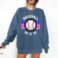 Baseball Mom Sports Mom Proud Baseball Mom Premium Comfort Colors Sweatshirt Blue Jean