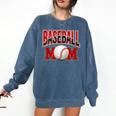 Baseball Mom Sports Red Comfort Colors Sweatshirt Blue Jean Baseball Mom Sports Red Comfort Colors Sweatshirt Blue Jean