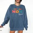 Baseball Mom Squad Boho Cute Back To School Ball Mom Comfort Colors Sweatshirt Blue Jean
