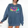 Baseball Mom Squad Tie Dye Cute Ball Mom Comfort Colors Sweatshirt Blue Jean