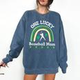 Baseball Mom St Patrick's Day Irish Shamrock Sports Comfort Colors Sweatshirt Blue Jean Baseball Mom St Patrick's Day Irish Shamrock Sports Comfort Colors Sweatshirt Blue Jean