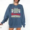 Baseball Mom Stressed Blessed And Baseball Obsessed Premium Comfort Colors Sweatshirt Blue Jean Baseball Mom Stressed Blessed And Baseball Obsessed Premium Comfort Colors Sweatshirt Blue Jean