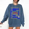 Baseball Mom Traits For Great Mothers Grey And Blue Comfort Colors Sweatshirt Blue Jean