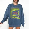Baseball Mom Traits For Great Mothers Grey And Yellow Comfort Colors Sweatshirt Blue Jean